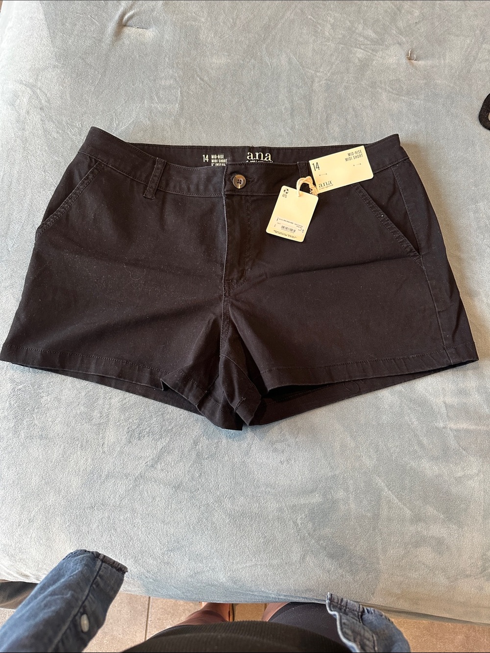 a.n.a Black Chino Bermuda Shorts